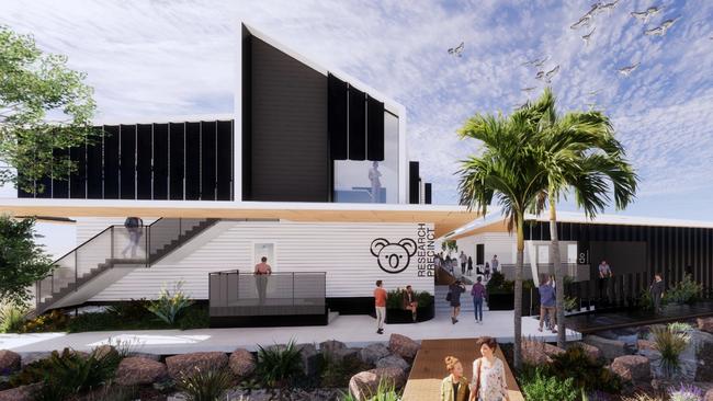 Artist impression of  new research and training precinct at Currumbin Wildlife Hospital. Picture: Supplied