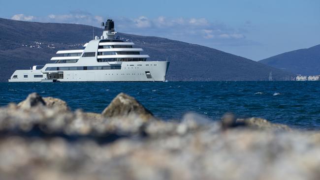 Roman Abramovich is said to have ties to Russian President Vladimir Putin. One of his yachts was moved to Montenegro in March as sanctions began to bite. Picture: Filip Filipovic/Getty Images