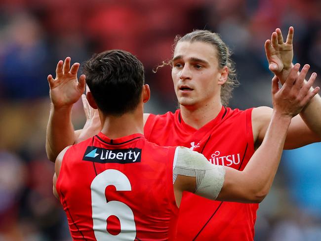 Harrison Jones was dropped after a slow start to the season. Picture: Dylan Burns/AFL Photos via Getty Images