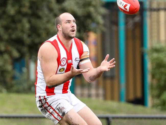 Sam Denby-Blake in action for North Footscray in the WRFL. Picture: Local Legends Photography