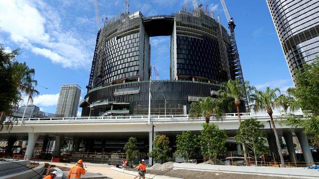 Star Entertainment’s new casino under construction at Queens Wharf in Brisbane. Picture: David Clark