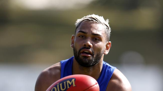 Tarryn Thomas at North Melbourne training. Picture: Getty Images