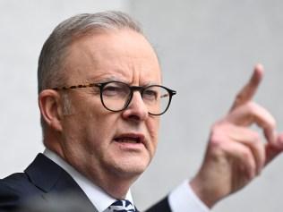 CANBERRA, Australia - NewsWire Photos - September 12, 2024: The Prime Minister, Anthony Albanese, Treasurer, Jim Chalmers, and the Minister for Aged Care, Anika Wells hold a press conference at Parliament House in Canberra. Picture: NewsWire / Martin Ollman