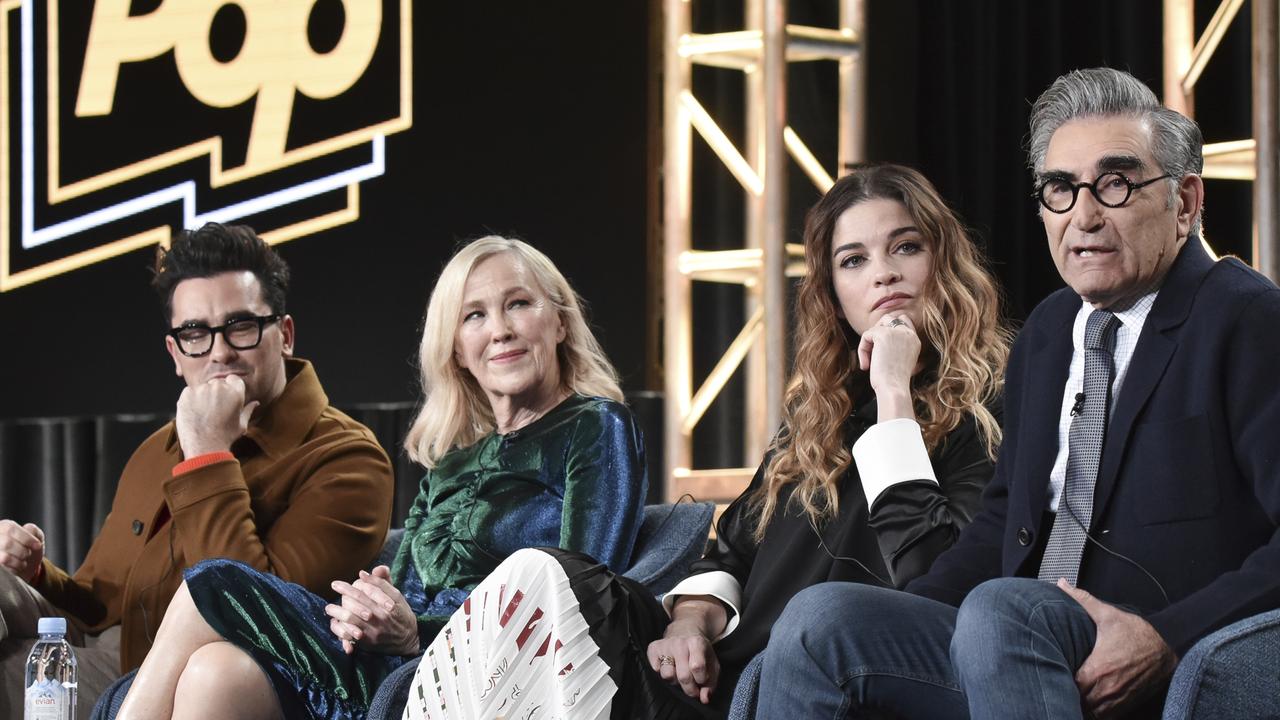 Dan Levy, Catherine O'Hara, Annie Murphy and Eugene Levy. Picture: Richard Shotwell/Invision/AP