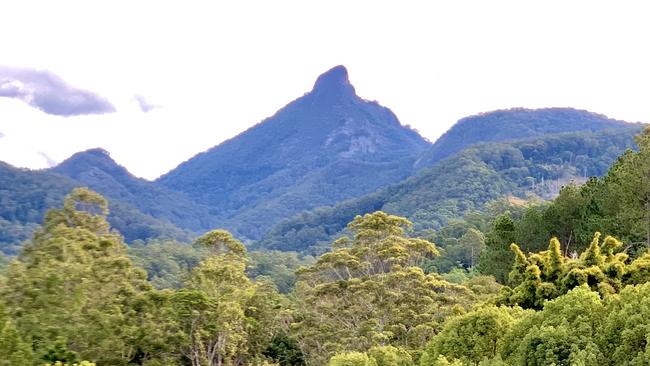 A view of Wollumbin National Park (aka Mount Warning).