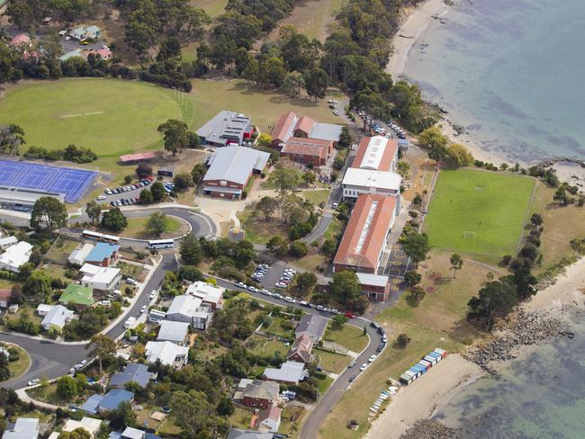 Taroona High School. Aerial Images of Hobart and surrounds. Picture: RICHARD JUPE file / generic / landscape / Tasmania / air / helicopter / drone