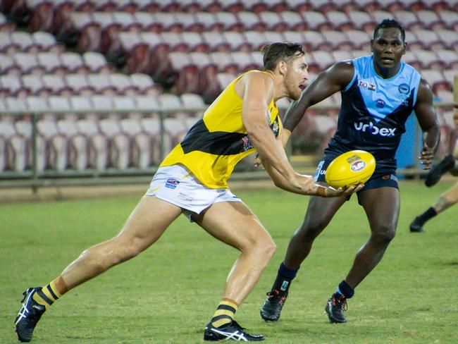 Nightcliff Tigers won against the Darwin Buffaloes in Round 5 of the NTFL Men's Premier League 2020. Picture: Celina Whan/AFLNT Media