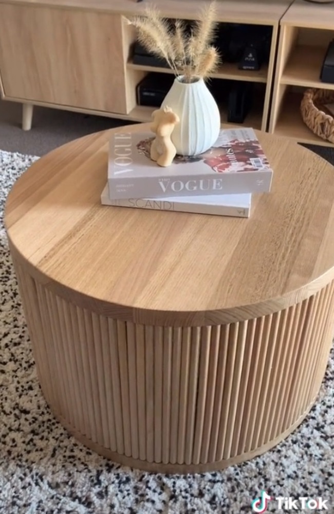 Kmart oak store coffee table