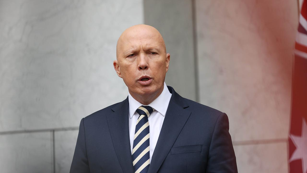 Defence Minister Peter Dutton has urged Queensland and Western Australia to get its skates on and get people vaccinated. Picture: NCA NewsWire / Gary Ramage
