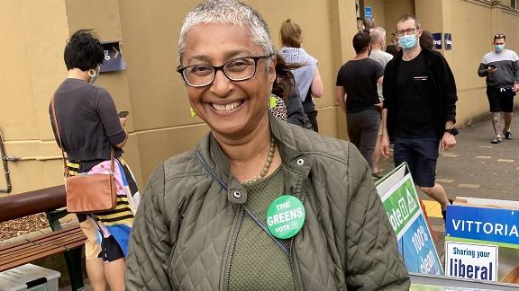 Marghanita da Cruz at Leichhardt Town Hall today.