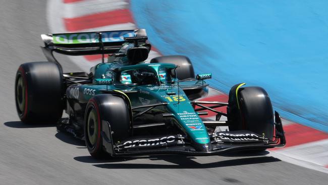 Lance Stroll missed the Spanish Grand Prix with injury. (Photo by LLUIS GENE / AFP)