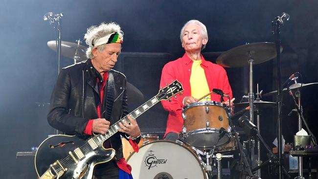 Rolling Stones' Keith Richards, left, and Charlie Watts perform during a concert at Berlin's Olympic Stadium in 2018/ Picture: Tobias Schwarz / AFP