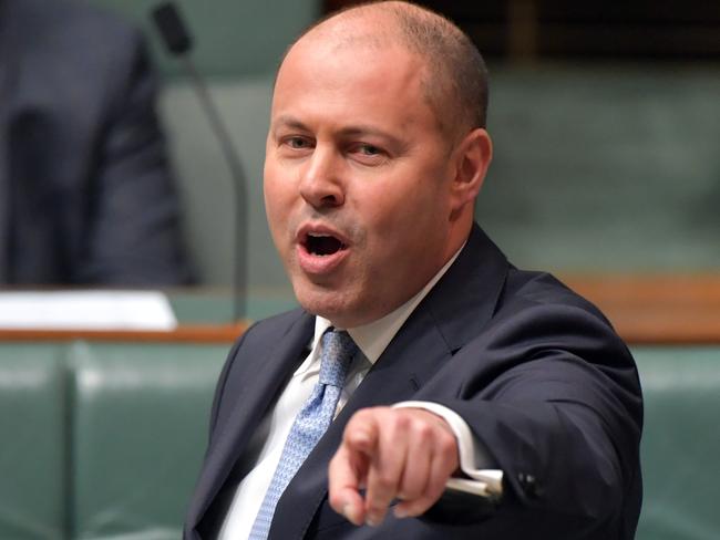 CANBERRA, AUSTRALIA - DECEMBER 09: Treasurer Josh Frydenberg during Question Time in the House of Representatives at Parliament House on December 09, 2020 in Canberra, Australia. The Morrison government will seek to abolish the Ã¢â¬Åbetter off overall testÃ¢â¬Â for prospective enterprise agreements under its omnibus industrial relations package, which the ABC reports will be unveiled in full today. (Photo by Sam Mooy/Getty Images)