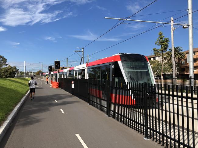 A tram running along Alison Rd, Randwick. Picture: Transport for NSW.