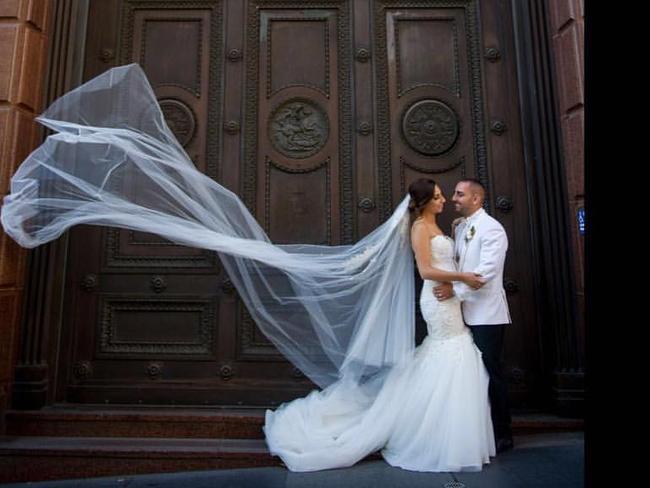 Benjamin Sara celebrates his wedding with new bride Stephanie. She is not under suspicion in her husband’s drug smuggling arrest.