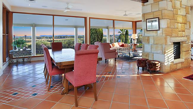 Light and style abound in the main house’s three living areas.