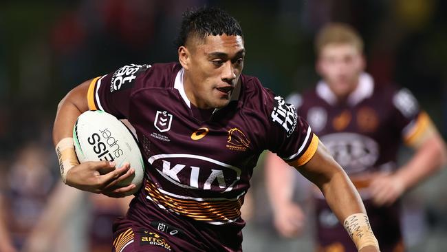 TC Robati has likely played his final game for the Broncos. Picture: Cameron Spencer/Getty