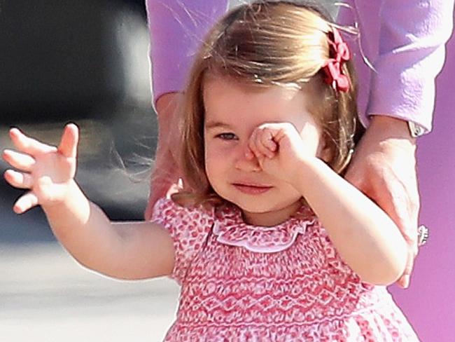 Princess Charlotte throws herself to the tarmac during tour of the ...