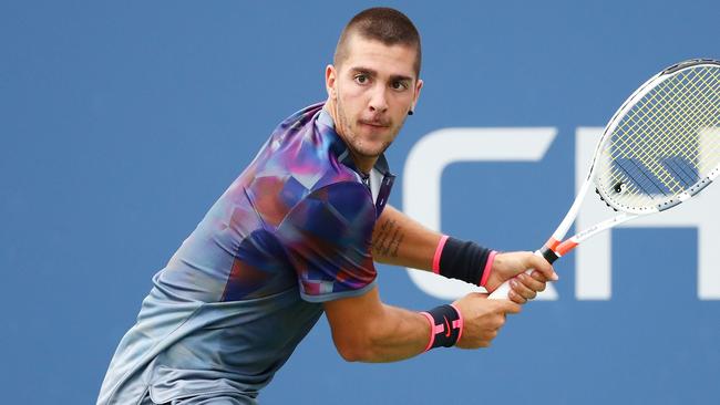 Thanasi Kokkinakis in action at the US Open. Picture: Getty Images