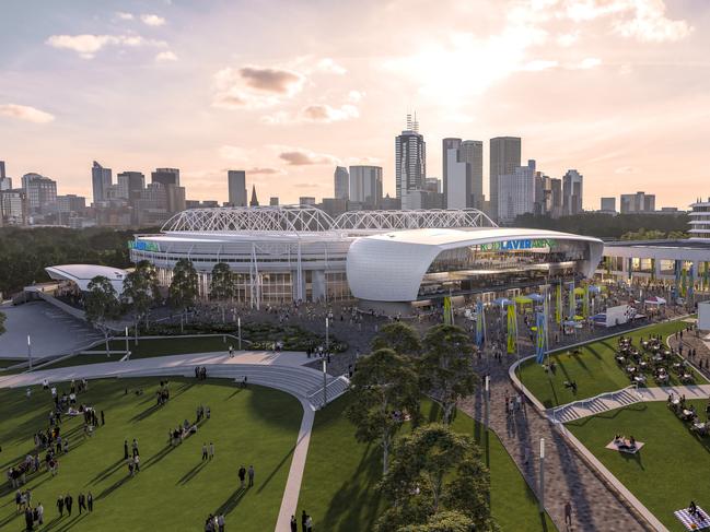 An artist impression of the new look Melbourne Park.