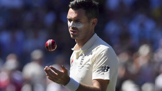 England's Jimmy Anderson. Picture: AP.