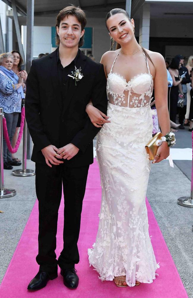 Lurs Cannon and Chloe Beeton at Meridan State College formal. Picture: Patrick Woods.