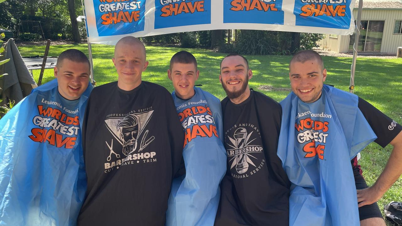 Sam Smit and a group of his friends post shave.