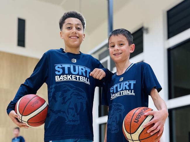 Hamilton Ng and Kyan Brooks of the Sturt Sabres.
