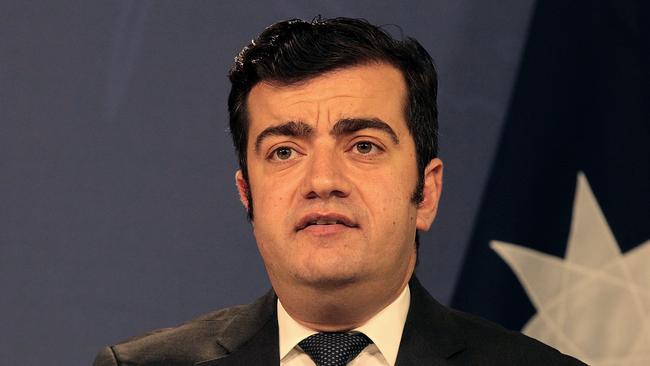 Senator Sam Dastyari holds a press conference in Sydney, Tuesday, December 12, 2017. Dastyari has quit the Senate amid intense scrutiny of his interactions with a Chinese businessman and political donor. (AAP Image/Ben Rushton) NO ARCHIVING