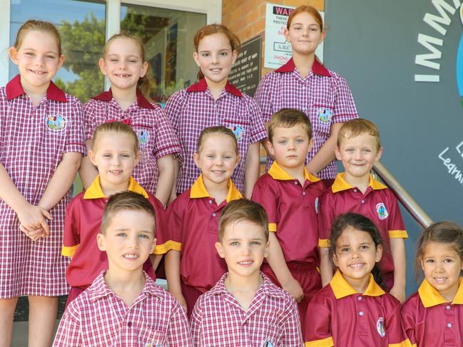 Six of the sets of twins at Immaculate Heart Catholic Primary School