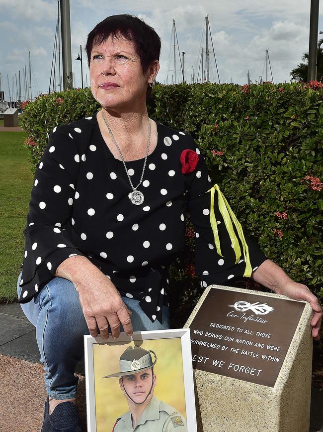 Glenda Weston, who lost her son Bradley Carr to suicide is offended she wasn’t invited to meet the interim Veteran Commissioner during her visit to Townsville. PICTURE: MATT TAYLOR.