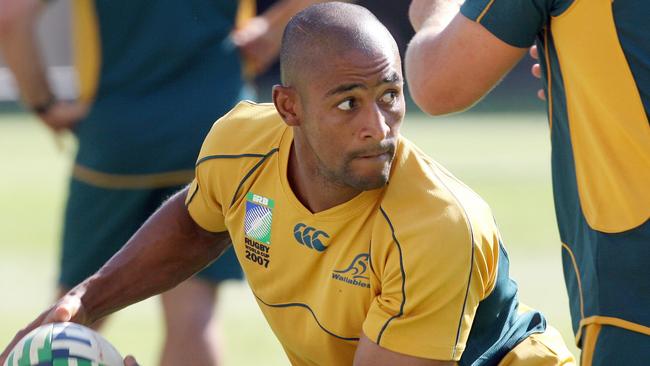 George Gregan during an Australian team training session during the 2007 World Cup in France.