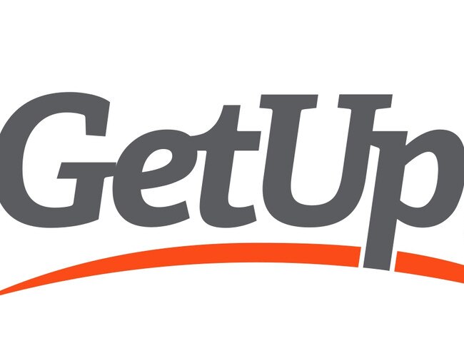 A logo for the GetUp! group