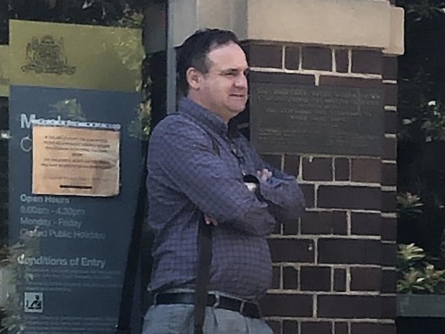 Luke Armfield, 49, of Collaroy Plateau, outside Manly Local Court on Wednesday after being sentenced for assaulting a police officer and hindering an ambulance paramedic. Picture: Jim O'Rourke