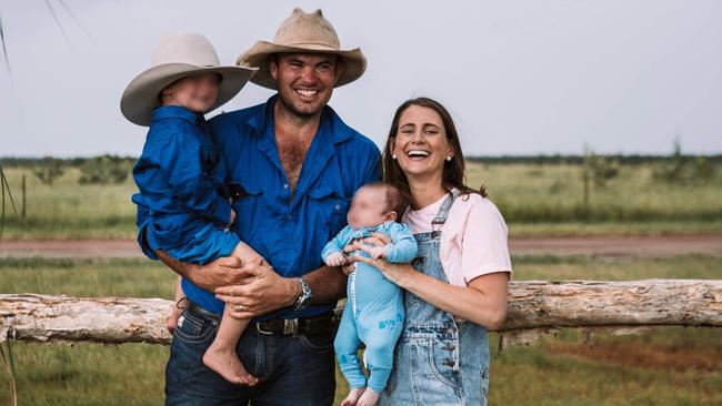 Wilson with wife Danielle and their sons.