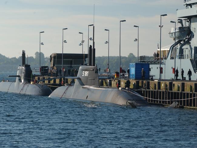 Wants Australian co-operation ... Two Germany Navy Type 212 submarines built by TKMS at their base near Kiel in northern Germany. Picture: TKMS