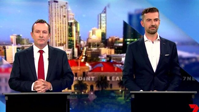 WA Premier Mark McGowan and Liberal leader Zak Kirkup at last night's debate.