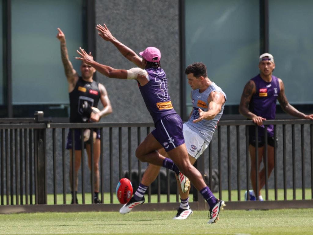 Jaeger O’Meara in action. Picture: Fremantle FC