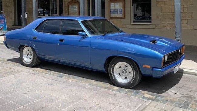 The blue 1978 Ford XC Falcon stolen from Sam Brumfield’s property.