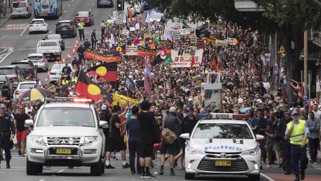 Invasion Day rallies have been held around Australia. Picture: Getty Images