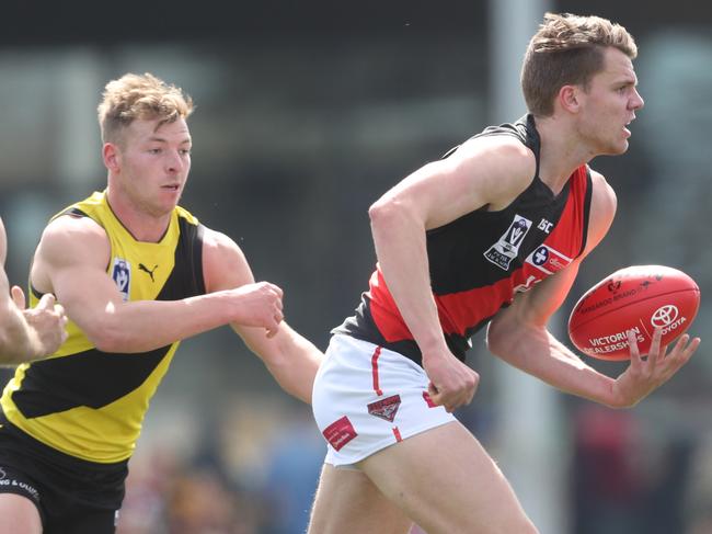 Jordan Ridley for Essendon during the VFL footy: Essendon v Richmond game. Saturday, September 8. 2018. Picture: David Crosling