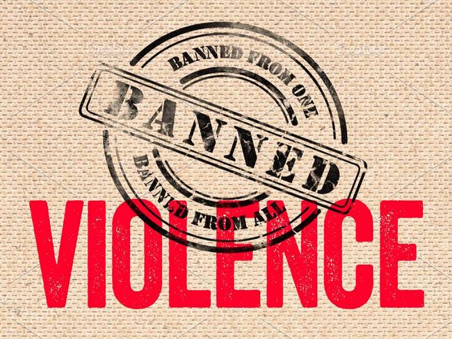 Some of the signage that will be put up at local venues will remind patrons of the risks of getting violent. Picture: Supplied