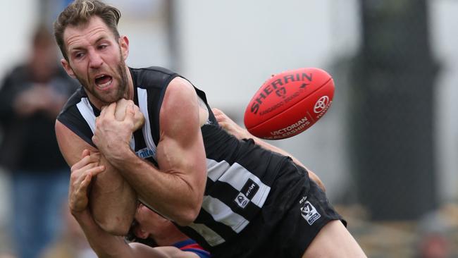 Travis Cloke playing in the VFL last week. Picture: David Crosling