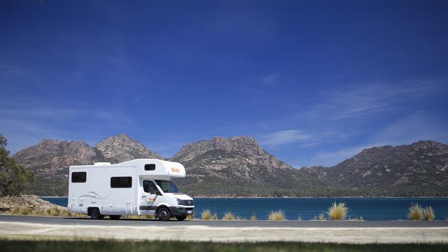 The popularity of caravan and campervan travel in Tasmania has soared. Picture: Pete Harmsen