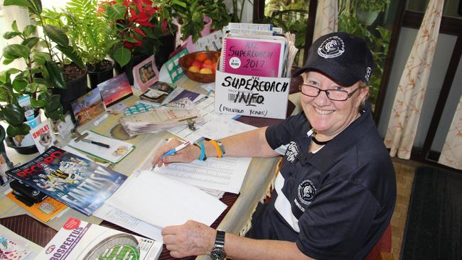 SuperCoach fanatic Merryl McNaughton, 60, plays the fantasy game without a computer. Picture: Pamela Blackman