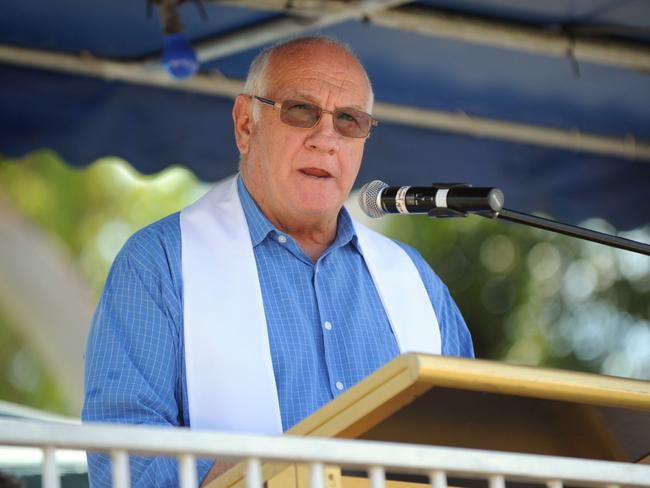 Thuringowa Anzac Day March 2012. Father David Lancini.