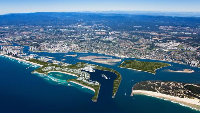 Breakwater Group plans for a mega development involving cruise ship terminal, superyacht marina and ferry terminal at The Spit with 175 land packages for third-party developers