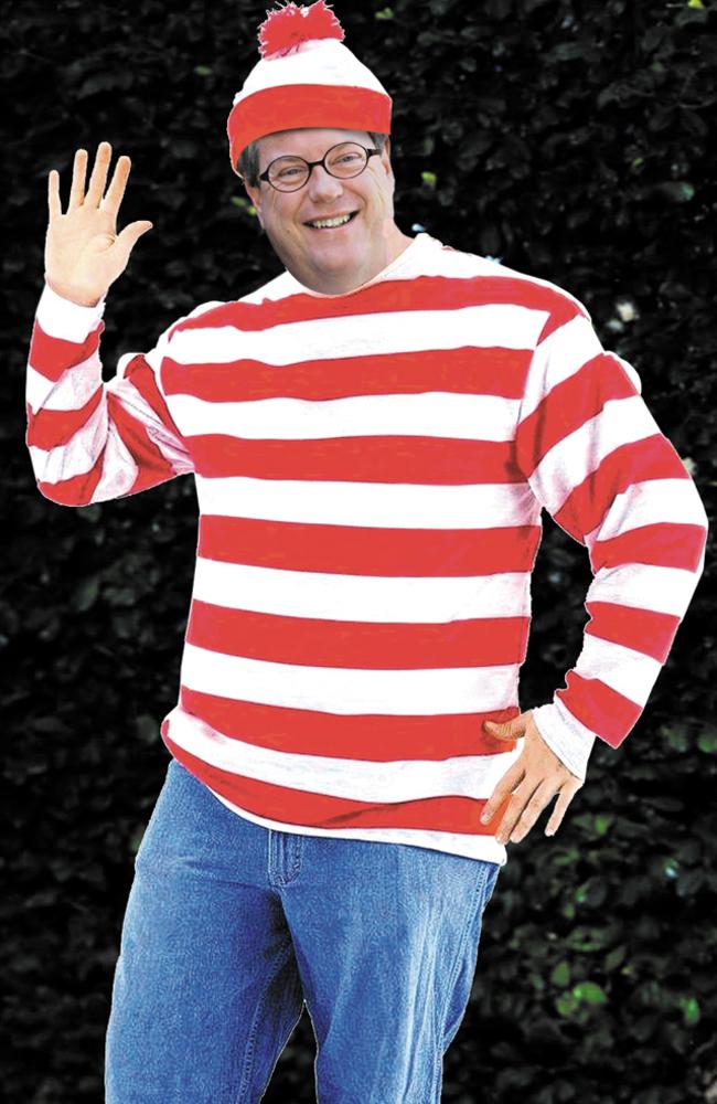 There are claims that spotting Tim Nicholls is akin to playing Where’s Wally? (Pic digitally altered)