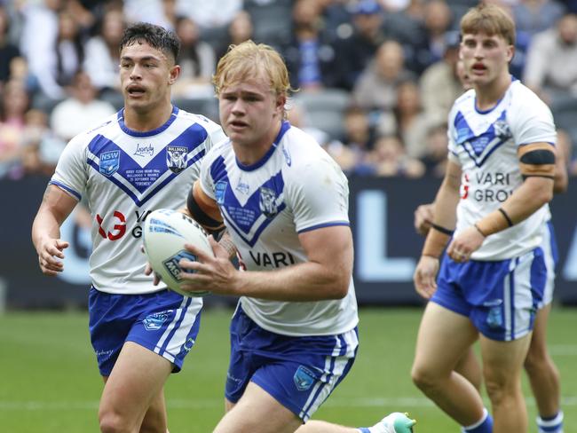 Player of the match, Canterbury prop Jack Underhill takes Canterbury forward. Picture Warren Gannon Photography