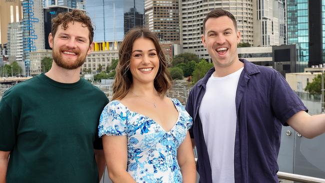 Nova’s Ben Harvey, Belle Jackson and Liam Stapleton. Picture: Ian Currie